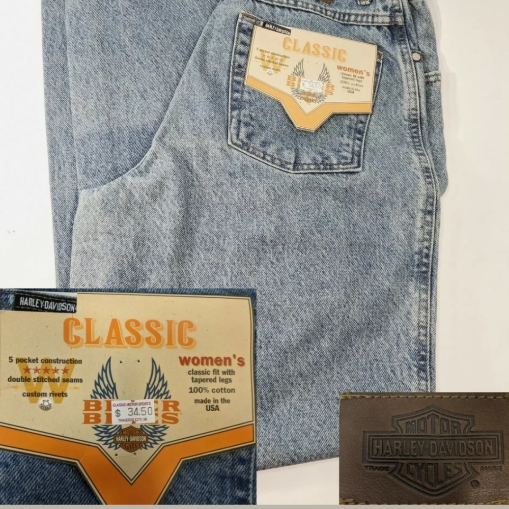 Harley Davidson Blue Jeans Women's 12 Long Classic